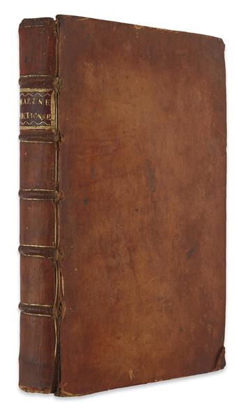 FALCONER, WILLIAM. A New Universal Dictionary of the Marine . . . Second Edition, Corrected.  1771